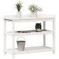 vidaXL Mesa plantación con estantes madera pino blanco 108x45x86,5 cm vidaXL Mesa plantación con estantes madera pino blanco 108x45x86,5 cm
