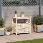 vidaXL Mesa de plantación con estantes madera maciza pino 82,5x45x81cm vidaXL Mesa de plantación con estantes madera maciza pino 82,5x45x81cm
