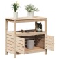 vidaXL Mesa de plantación con estantes madera maciza pino 82,5x45x81cm vidaXL Mesa de plantación con estantes madera maciza pino 82,5x45x81cm