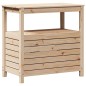 vidaXL Mesa de plantación con estantes madera maciza pino 82,5x45x81cm vidaXL Mesa de plantación con estantes madera maciza pino 82,5x45x81cm