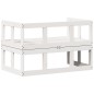 vidaXL Banco sofá de jardín extensible madera maciza de pino blanco vidaXL Banco sofá de jardín extensible madera maciza de pino blanco