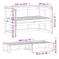 vidaXL Banco sofá de jardín extensible madera maciza de pino blanco vidaXL Banco sofá de jardín extensible madera maciza de pino blanco