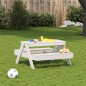 vidaXL Mesa de pícnic para niños madera maciza pino blanco 88x97x52 cm vidaXL Mesa de pícnic para niños madera maciza pino blanco 88x97x52 cm
