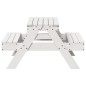 vidaXL Mesa de pícnic para niños madera maciza pino blanco 88x97x52 cm vidaXL Mesa de pícnic para niños madera maciza pino blanco 88x97x52 cm