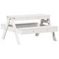 vidaXL Mesa de pícnic para niños madera maciza pino blanco 88x97x52 cm vidaXL Mesa de pícnic para niños madera maciza pino blanco 88x97x52 cm