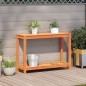 vidaXL Mesa de plantación y estante madera maciza marrón 108x35x75 cm vidaXL Mesa de plantación y estante madera maciza marrón 108x35x75 cm
