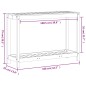 vidaXL Mesa de plantación y estante madera maciza marrón 108x35x75 cm vidaXL Mesa de plantación y estante madera maciza marrón 108x35x75 cm