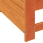 vidaXL Sofá jardín con reposabrazos y cojín madera pino marrón cera vidaXL Sofá jardín con reposabrazos y cojín madera pino marrón cera