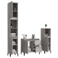vidaXL Set de muebles de baño 3 pzas madera contrachapada gris sonoma vidaXL Set de muebles de baño 3 pzas madera contrachapada gris sonoma