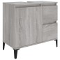vidaXL Set de muebles de baño 3 pzas madera contrachapada gris sonoma vidaXL Set de muebles de baño 3 pzas madera contrachapada gris sonoma