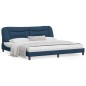vidaXL Estructura de cama con luces LED tela azul 200x200 cm vidaXL Estructura de cama con luces LED tela azul 200x200 cm