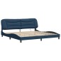vidaXL Estructura de cama con luces LED tela azul 200x200 cm vidaXL Estructura de cama con luces LED tela azul 200x200 cm