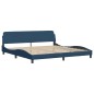 vidaXL Estructura de cama con luces LED tela azul 200x200 cm vidaXL Estructura de cama con luces LED tela azul 200x200 cm