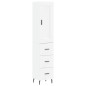 vidaXL Aparador alto madera contrachapada blanco 34,5x34x180 cm