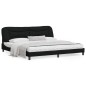 vidaXL Estructura de cama con luces LED tela negro 200x200 cm vidaXL Estructura de cama con luces LED tela negro 200x200 cm