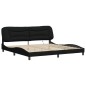 vidaXL Estructura de cama con luces LED tela negro 200x200 cm vidaXL Estructura de cama con luces LED tela negro 200x200 cm