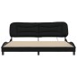 vidaXL Estructura de cama con luces LED tela negro 200x200 cm vidaXL Estructura de cama con luces LED tela negro 200x200 cm