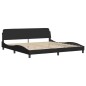 vidaXL Estructura de cama con luces LED tela negro 200x200 cm vidaXL Estructura de cama con luces LED tela negro 200x200 cm