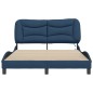 vidaXL Estructura de cama con luces LED tela azul 140x200 cm vidaXL Estructura de cama con luces LED tela azul 140x200 cm