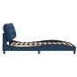 vidaXL Estructura de cama con luces LED tela azul 140x200 cm vidaXL Estructura de cama con luces LED tela azul 140x200 cm
