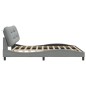 vidaXL Estructura de cama con luces LED tela gris claro 200x200 cm vidaXL Estructura de cama con luces LED tela gris claro 200x200 cm