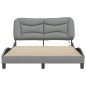 vidaXL Estructura de cama con luces LED tela gris claro 140x200 cm vidaXL Estructura de cama con luces LED tela gris claro 140x200 cm