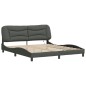vidaXL Estructura de cama con luces LED tela gris oscuro 180x200 cm vidaXL Estructura de cama con luces LED tela gris oscuro 180x200 cm