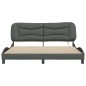 vidaXL Estructura de cama con luces LED tela gris oscuro 180x200 cm vidaXL Estructura de cama con luces LED tela gris oscuro 180x200 cm