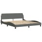 vidaXL Estructura de cama con luces LED tela gris oscuro 180x200 cm vidaXL Estructura de cama con luces LED tela gris oscuro 180x200 cm