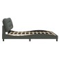 vidaXL Estructura de cama con luces LED tela gris oscuro 180x200 cm vidaXL Estructura de cama con luces LED tela gris oscuro 180x200 cm