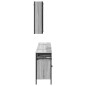 vidaXL Set de muebles de baño 3 pzas madera contrachapada gris sonoma