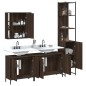vidaXL Set de muebles de baño 4 pzas madera contrachapada marrón roble vidaXL Set de muebles de baño 4 pzas madera contrachapada marrón roble