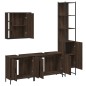 vidaXL Set de muebles de baño 4 pzas madera contrachapada marrón roble vidaXL Set de muebles de baño 4 pzas madera contrachapada marrón roble