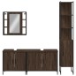 vidaXL Set de muebles de baño 4 pzas madera contrachapada marrón roble vidaXL Set de muebles de baño 4 pzas madera contrachapada marrón roble