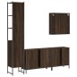 vidaXL Set de muebles de baño 4 pzas madera contrachapada marrón roble vidaXL Set de muebles de baño 4 pzas madera contrachapada marrón roble