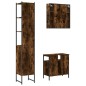 vidaXL Set de muebles baño 3 pzas madera contrachapada roble ahumado vidaXL Set de muebles baño 3 pzas madera contrachapada roble ahumado