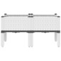 vidaXL Jardinera con patas PP blanco 80x40x42 cm vidaXL Jardinera con patas PP blanco 80x40x42 cm