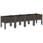 vidaXL Jardinera con patas PP marrón 160x40x42 cm vidaXL Jardinera con patas PP marrón 160x40x42 cm