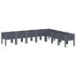 vidaXL Jardinera con patas PP gris 200x160x42 cm vidaXL Jardinera con patas PP gris 200x160x42 cm