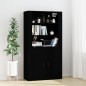 vidaXL Aparador alto madera contrachapada negro vidaXL Aparador alto madera contrachapada negro