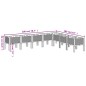 vidaXL Jardinera con patas PP gris 200x160x42 cm vidaXL Jardinera con patas PP gris 200x160x42 cm