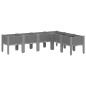 vidaXL Jardinera con patas PP gris claro 160x120x42 cm vidaXL Jardinera con patas PP gris claro 160x120x42 cm