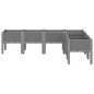 vidaXL Jardinera con patas PP gris claro 160x120x42 cm vidaXL Jardinera con patas PP gris claro 160x120x42 cm