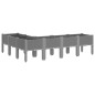 vidaXL Jardinera con patas PP gris claro 160x120x42 cm vidaXL Jardinera con patas PP gris claro 160x120x42 cm