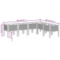 vidaXL Jardinera con patas PP gris claro 160x120x42 cm vidaXL Jardinera con patas PP gris claro 160x120x42 cm