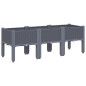 vidaXL Jardinera con patas PP gris 120x40x42 cm vidaXL Jardinera con patas PP gris 120x40x42 cm