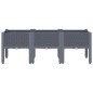 vidaXL Jardinera con patas PP gris 120x40x42 cm vidaXL Jardinera con patas PP gris 120x40x42 cm