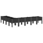 vidaXL Jardinera con patas PP negro 200x160x42 cm