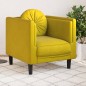 vidaXL Sillón con cojín terciopelo amarillo vidaXL Sillón con cojín terciopelo amarillo