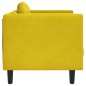 vidaXL Sillón con cojín terciopelo amarillo vidaXL Sillón con cojín terciopelo amarillo